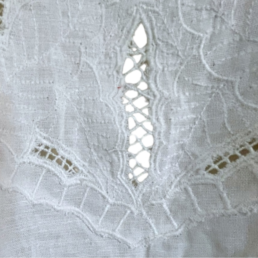 Free People Cool Nights Cardi Ivory White Eyelet Lace Cutout Cardigan Cover Up - Picture 7 of 7